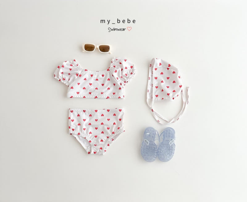 My Bebe - Korean Children Fashion - #childofig - Bikini Shirring Swimsuit - 5