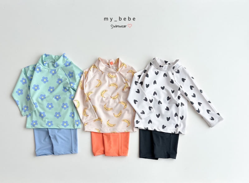 My Bebe - Korean Children Fashion - #prettylittlegirls - Heart Rash Guard - 4