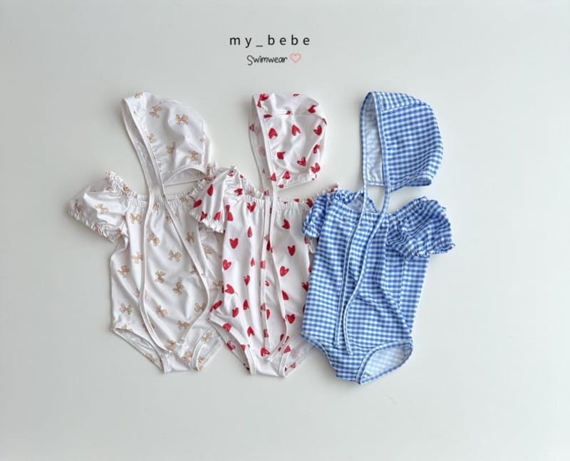 My Bebe - Korean Children Fashion - #childofig - Shirring Swimsuit - 3
