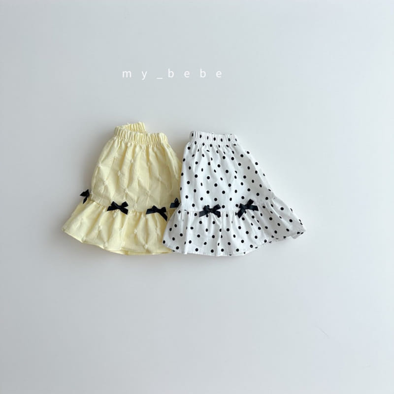My Bebe - Korean Children Fashion - #fashionkids - Kan Kan Ribbon Skirt - 2