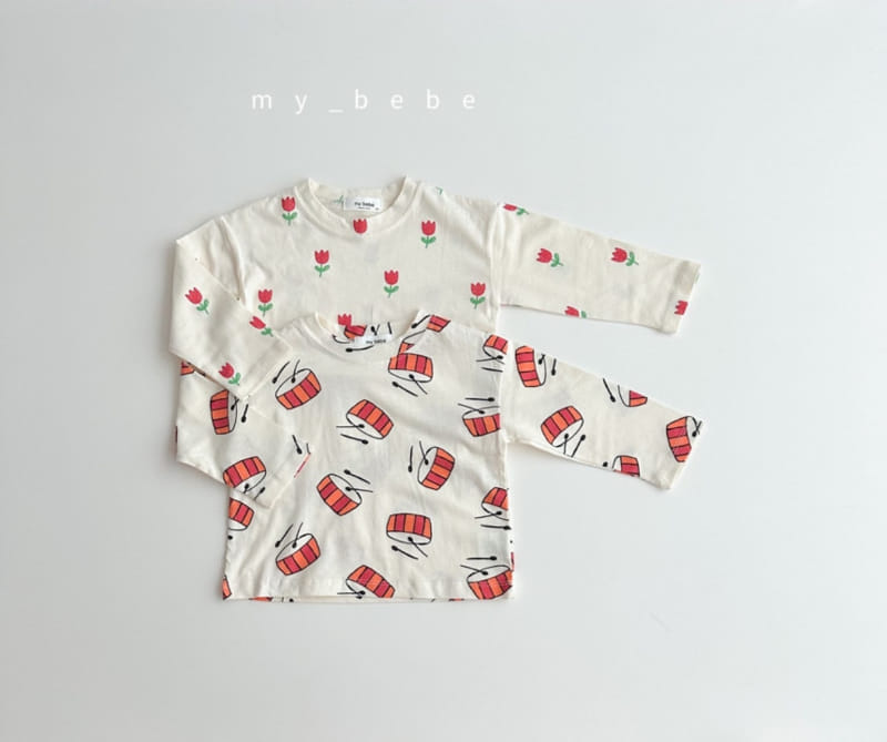 My Bebe - Korean Children Fashion - #kidsstore - Single Long Sleeve Tee
