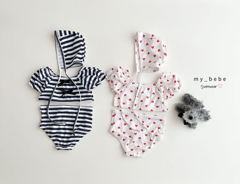 My Bebe - Korean Children Fashion - #littlefashionista - Bikini Shirring Swimsuit