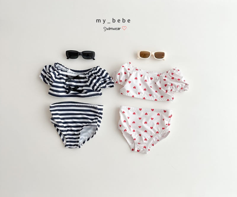My Bebe - Korean Children Fashion - #magicofchildhood - Bikini Shirring Swimsuit - 2