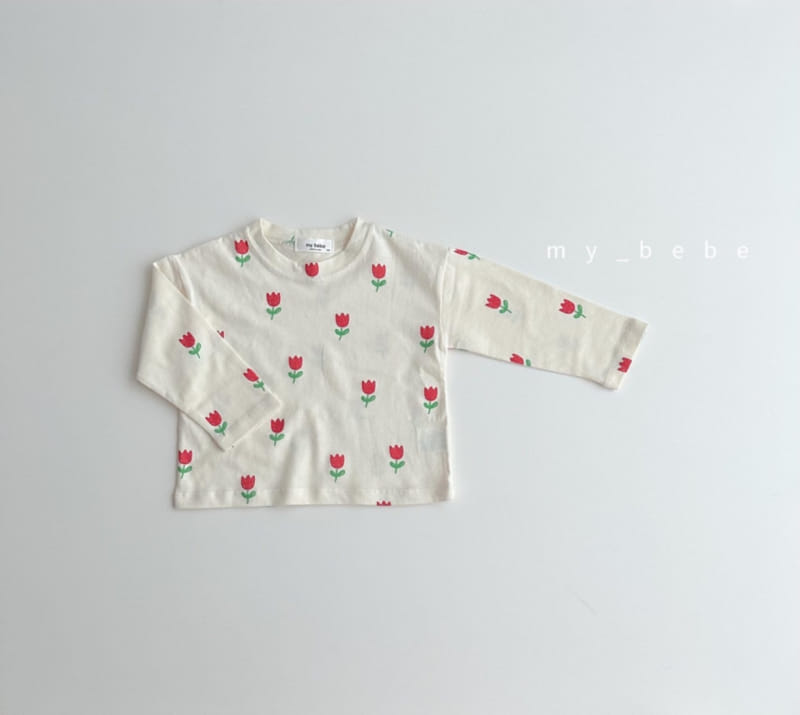 My Bebe - Korean Children Fashion - #minifashionista - Single Long Sleeve Tee - 6
