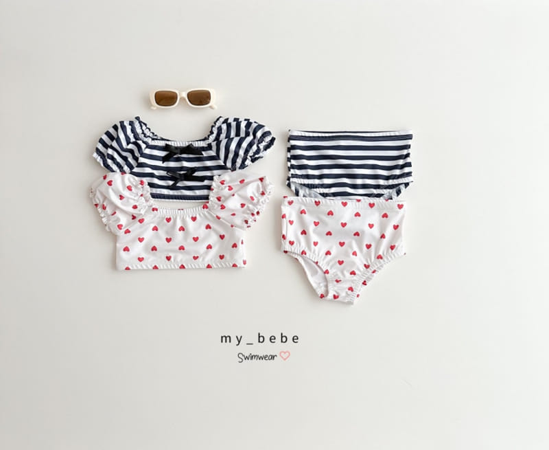 My Bebe - Korean Children Fashion - #minifashionista - Bikini Shirring Swimsuit - 3