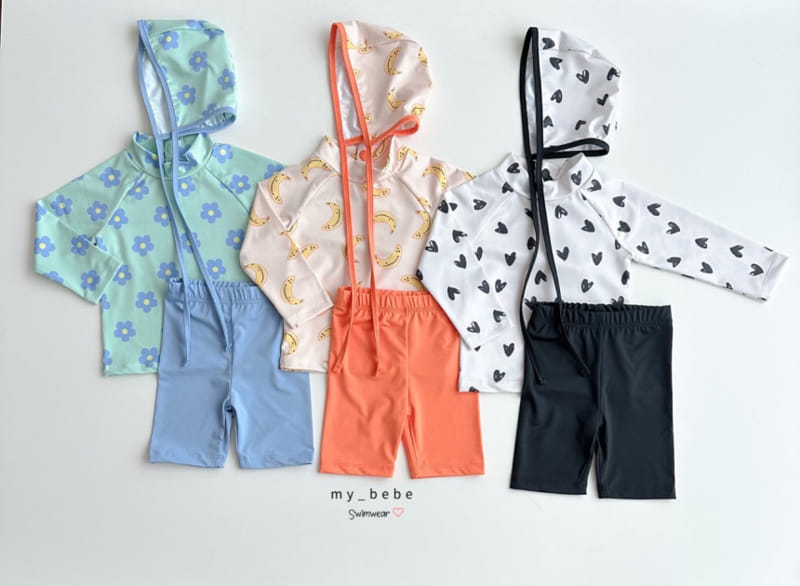 My Bebe - Korean Children Fashion - #minifashionista - Heart Rash Guard - 2