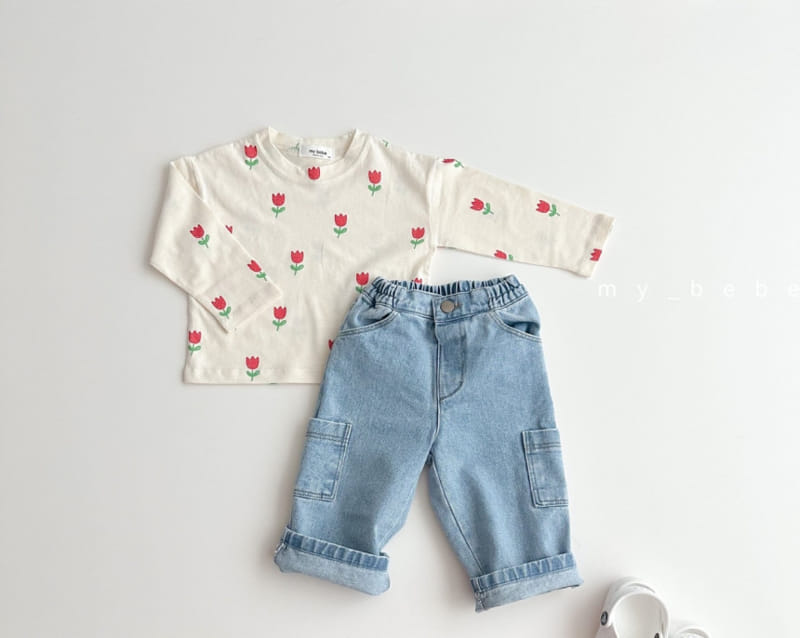 My Bebe - Korean Children Fashion - #prettylittlegirls - Single Long Sleeve Tee - 7