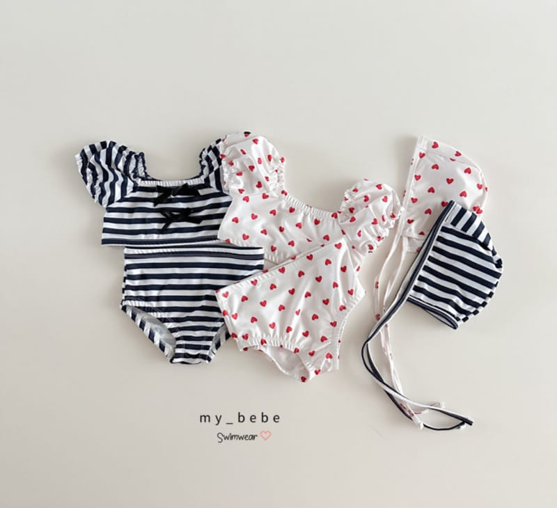 My Bebe - Korean Children Fashion - #minifashionista - Bikini Shirring Swimsuit - 4