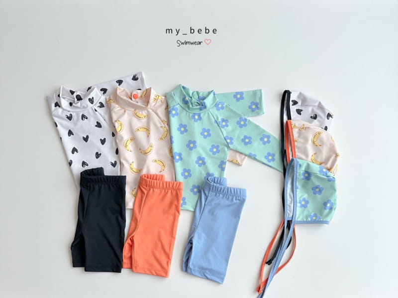 My Bebe - Korean Children Fashion - #prettylittlegirls - Heart Rash Guard - 3