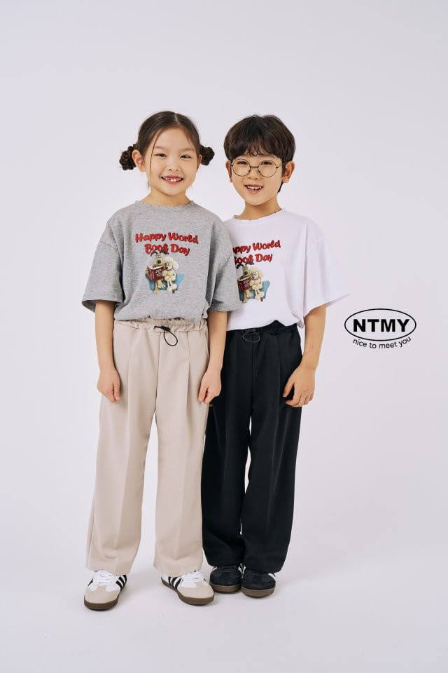 Nice To Meet You - Korean Children Fashion - #kidsshorts - Happy Grommet Tee - 6