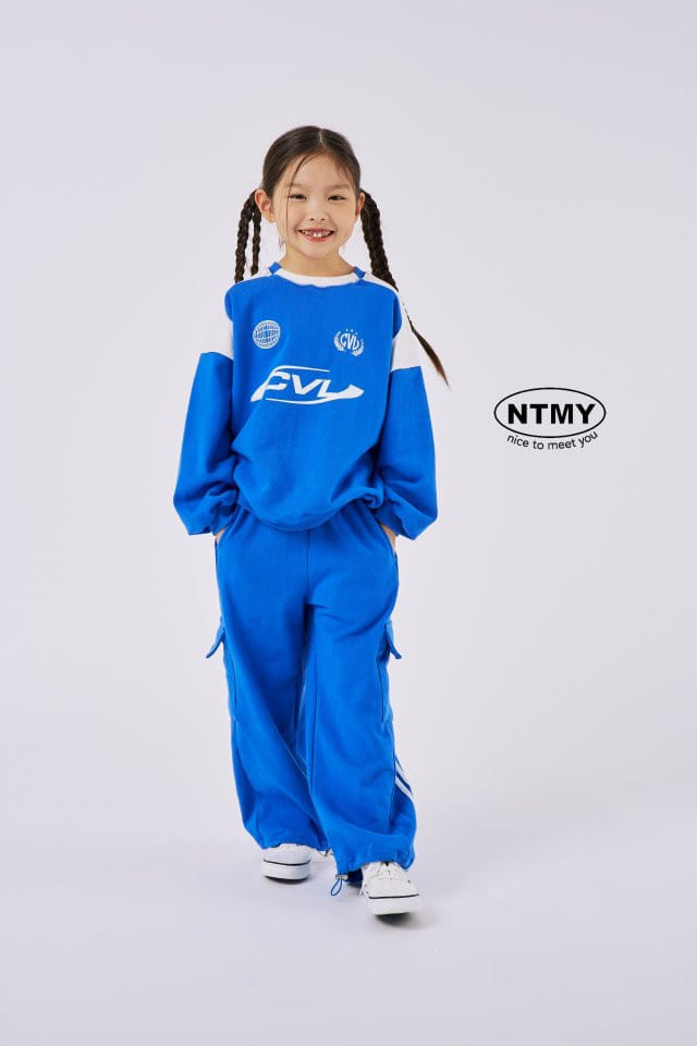 Nice To Meet You - Korean Children Fashion - #kidsshorts - Sporty Color Sweatshirt - 5