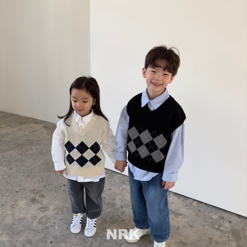 Nrk - Korean Children Fashion - #littlefashionista - C Argyle Vest - 7
