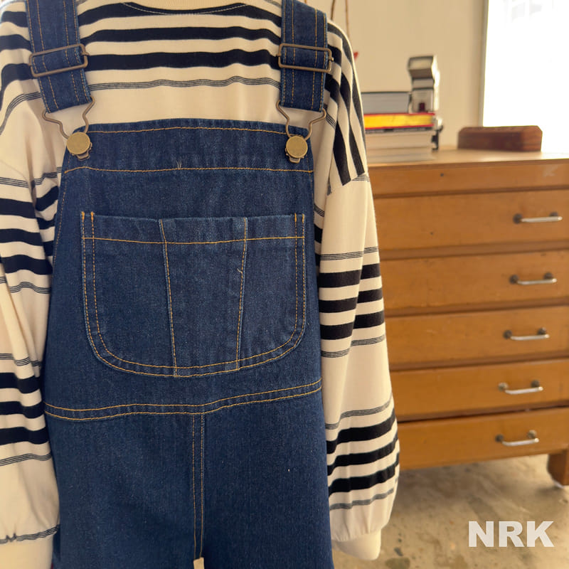 Nrk - Korean Children Fashion - #minifashionista - Denim Dungarees Pants - 4