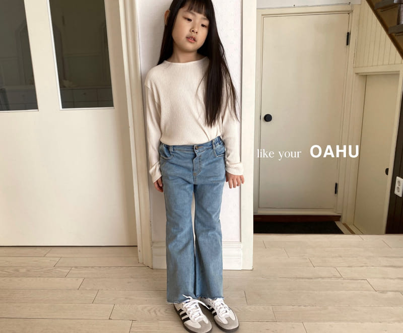 O'Ahu - Korean Children Fashion - #Kfashion4kids - Riri Boots Cut Denim Pants - 10