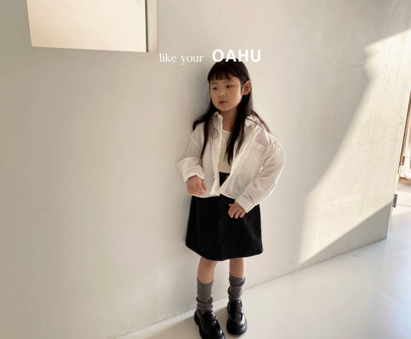 O'Ahu - Korean Children Fashion - #fashionkids - Ginger Denim Skirt - 11