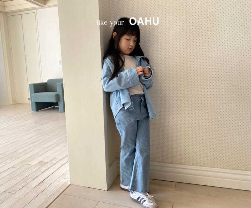 O'Ahu - Korean Children Fashion - #fashionkids - Riri Boots Cut Denim Pants - 6
