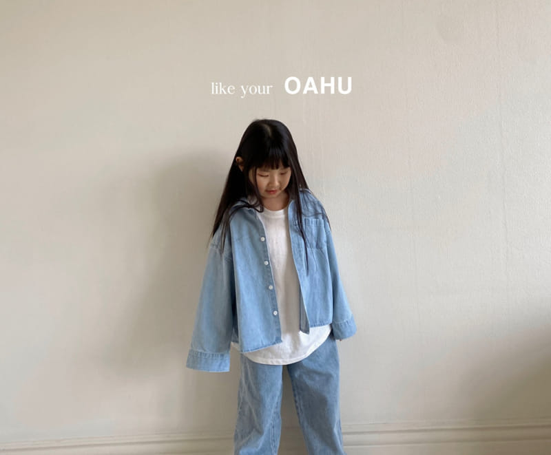 O'Ahu - Korean Children Fashion - #kidsshorts - Curve Denim Shirt - 5