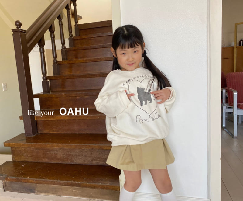 O'Ahu - Korean Children Fashion - #kidsshorts - Love Cat Sweatshirt - 8