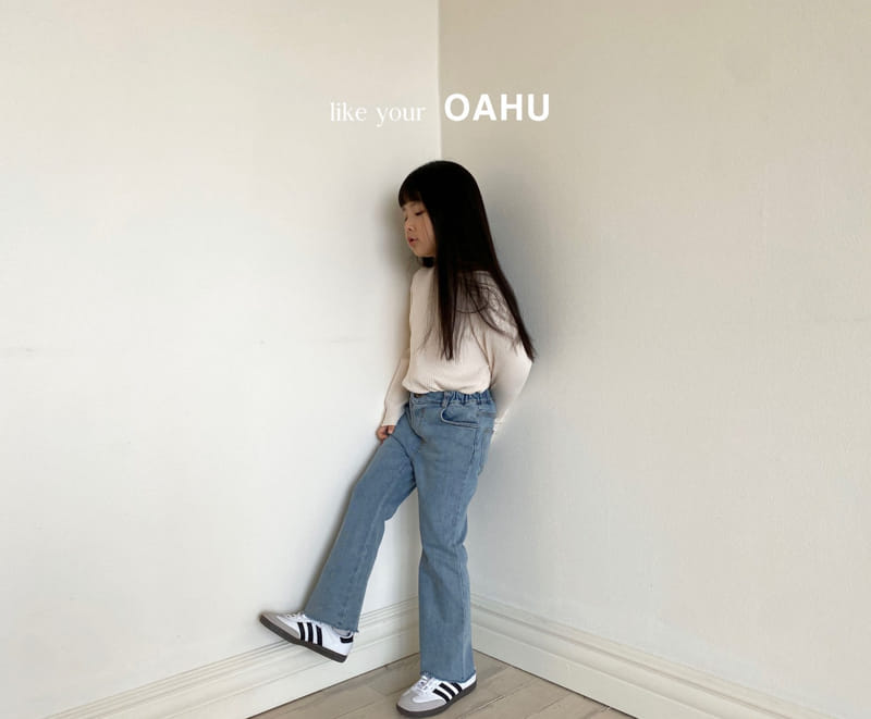 O'Ahu - Korean Children Fashion - #kidsstore - Riri Boots Cut Denim Pants - 8