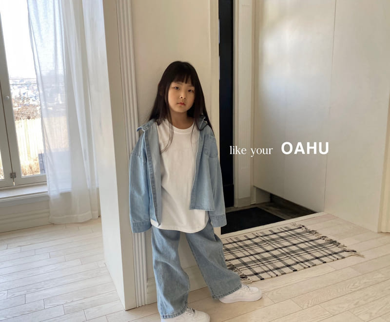 O'Ahu - Korean Children Fashion - #kidsstore - Curve Denim Shirt - 6