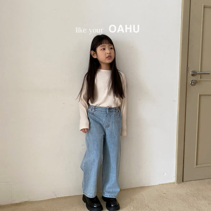 O'Ahu - Korean Children Fashion - #kidsstore - View Wide Denim Pants
