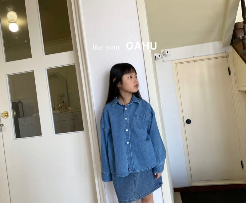O'Ahu - Korean Children Fashion - #minifashionista - Curve Denim Shirt - 11