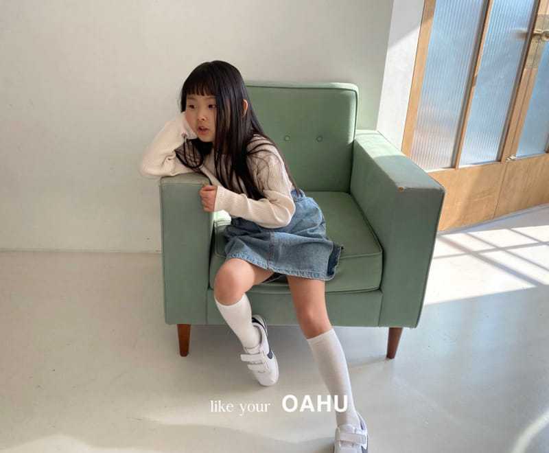 O'Ahu - Korean Children Fashion - #prettylittlegirls - Ginger Denim Skirt - 3