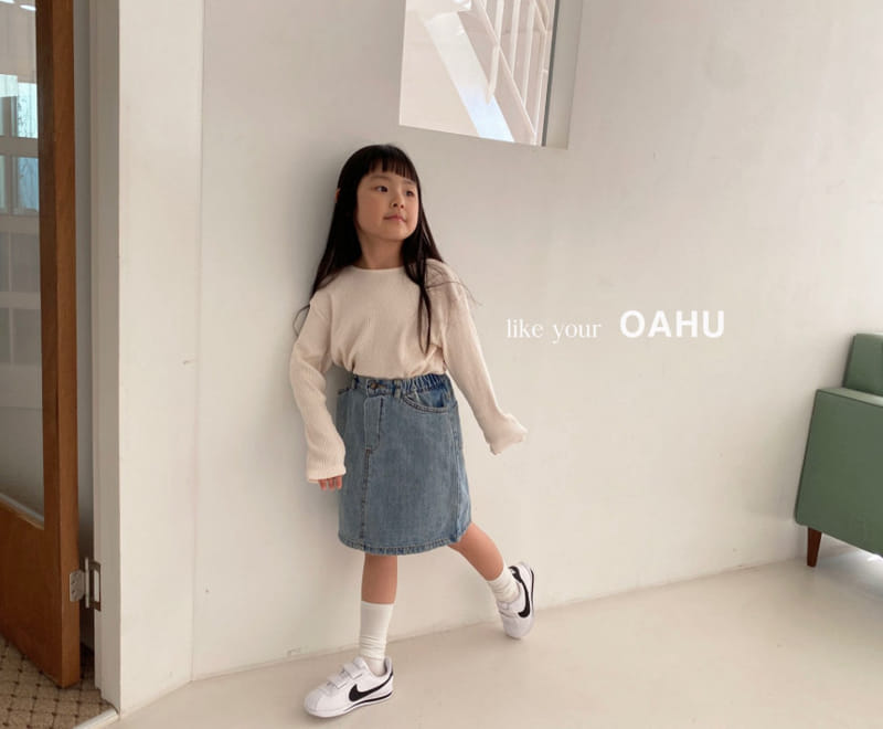 O'Ahu - Korean Children Fashion - #stylishchildhood - Ginger Denim Skirt - 6