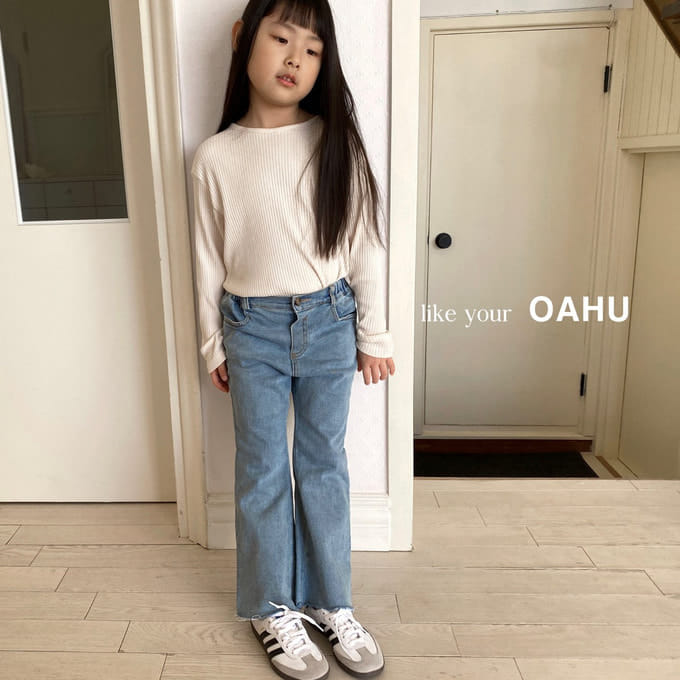 O'Ahu - Korean Children Fashion - #stylishchildhood - Riri Boots Cut Denim Pants