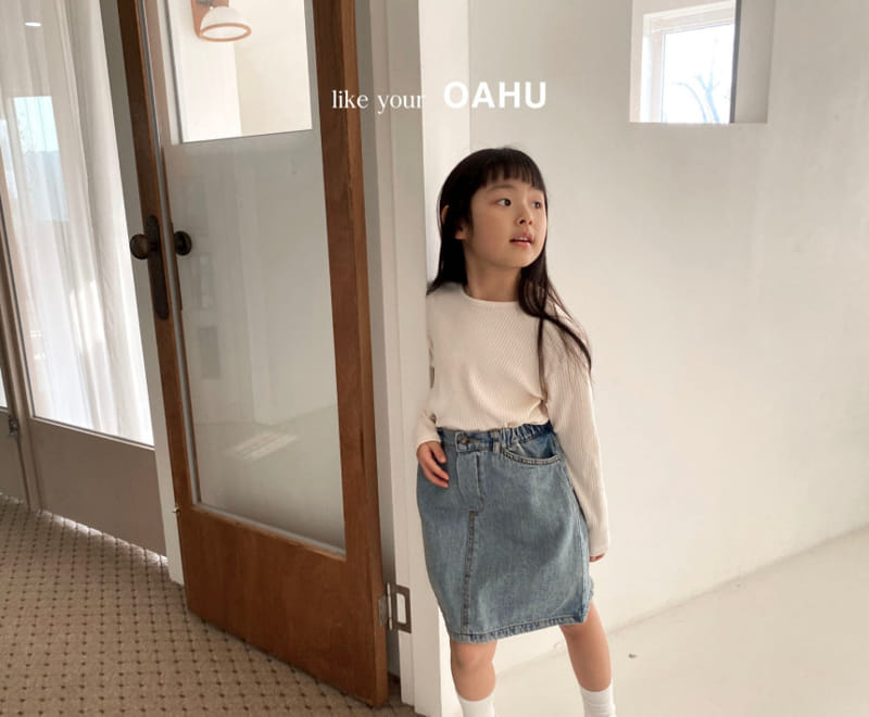 O'Ahu - Korean Children Fashion - #prettylittlegirls - Ginger Denim Skirt - 4