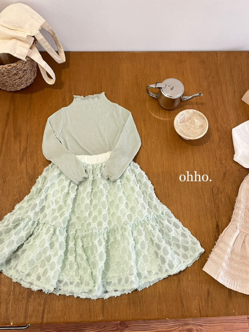 Ohho - Korean Children Fashion - #toddlerclothing - Blossom Sha Skirt - 9