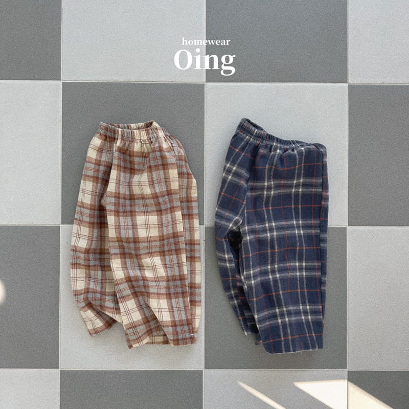 Oing - Korean Children Fashion - #designkidswear - Sen Check Sleep Pants