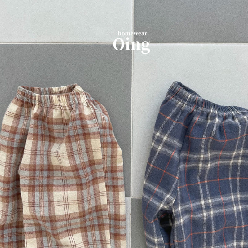 Oing - Korean Children Fashion - #discoveringself - Sen Check Sleep Pants - 2