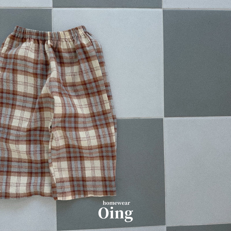 Oing - Korean Children Fashion - #fashionkids - Sen Check Sleep Pants - 4
