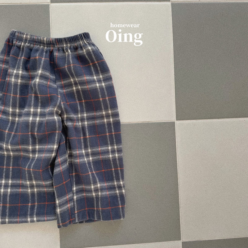 Oing - Korean Children Fashion - #kidzfashiontrend - Sen Check Sleep Pants - 6