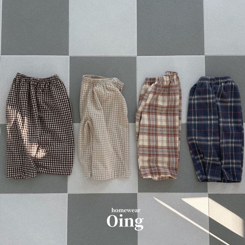 Oing - Korean Children Fashion - #magicofchildhood - Sen Check Sleep Pants - 9