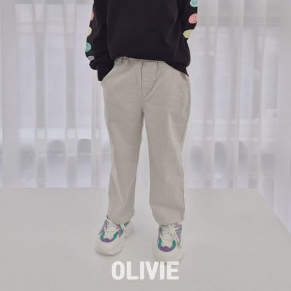 Olivie - Korean Children Fashion - #kidsstore - Logo Pants