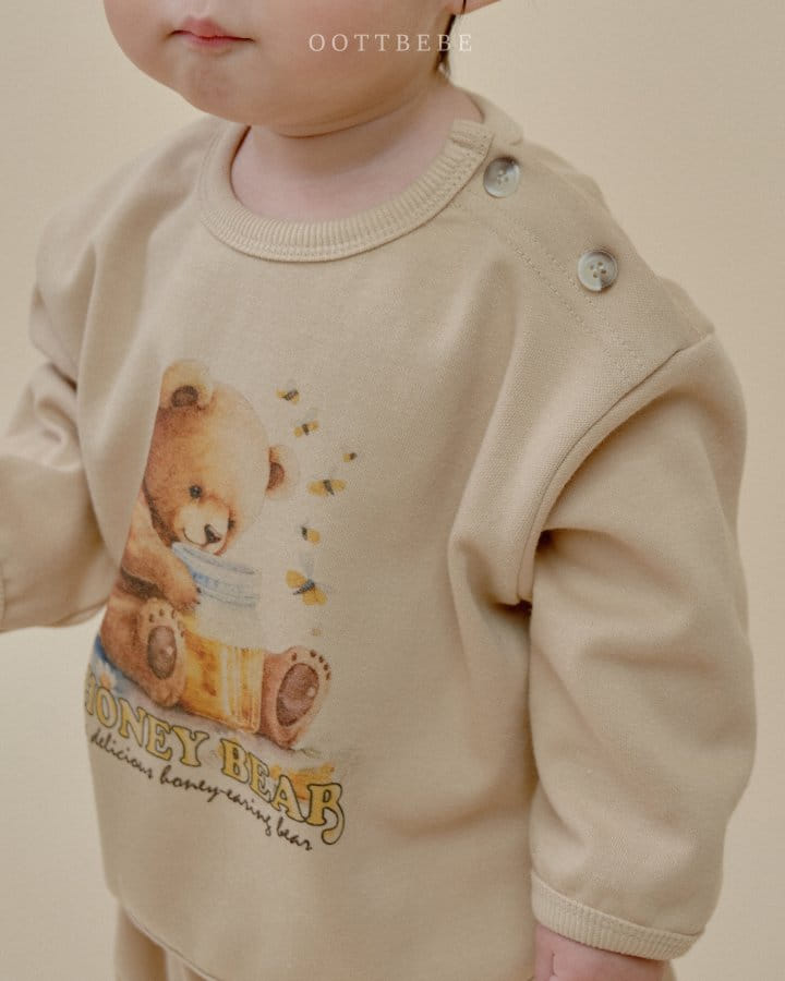 Oott Bebe - Korean Baby Fashion - #babygirlfashion - Honey Bear Bloomers Top Bottom Set - 8