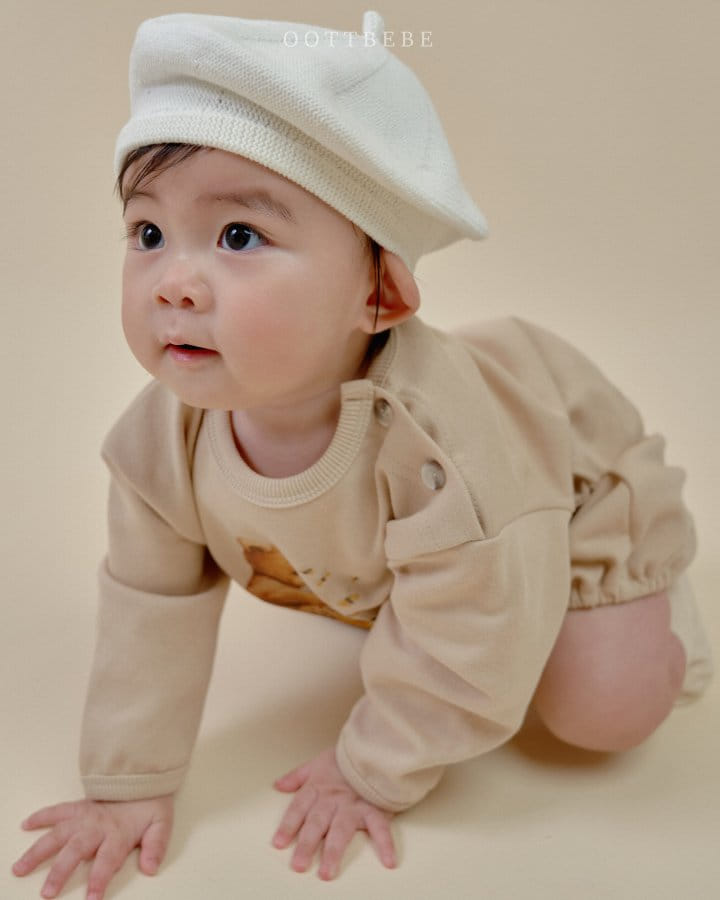 Oott Bebe - Korean Baby Fashion - #babylifestyle - Honey Bear Bloomers Top Bottom Set - 9