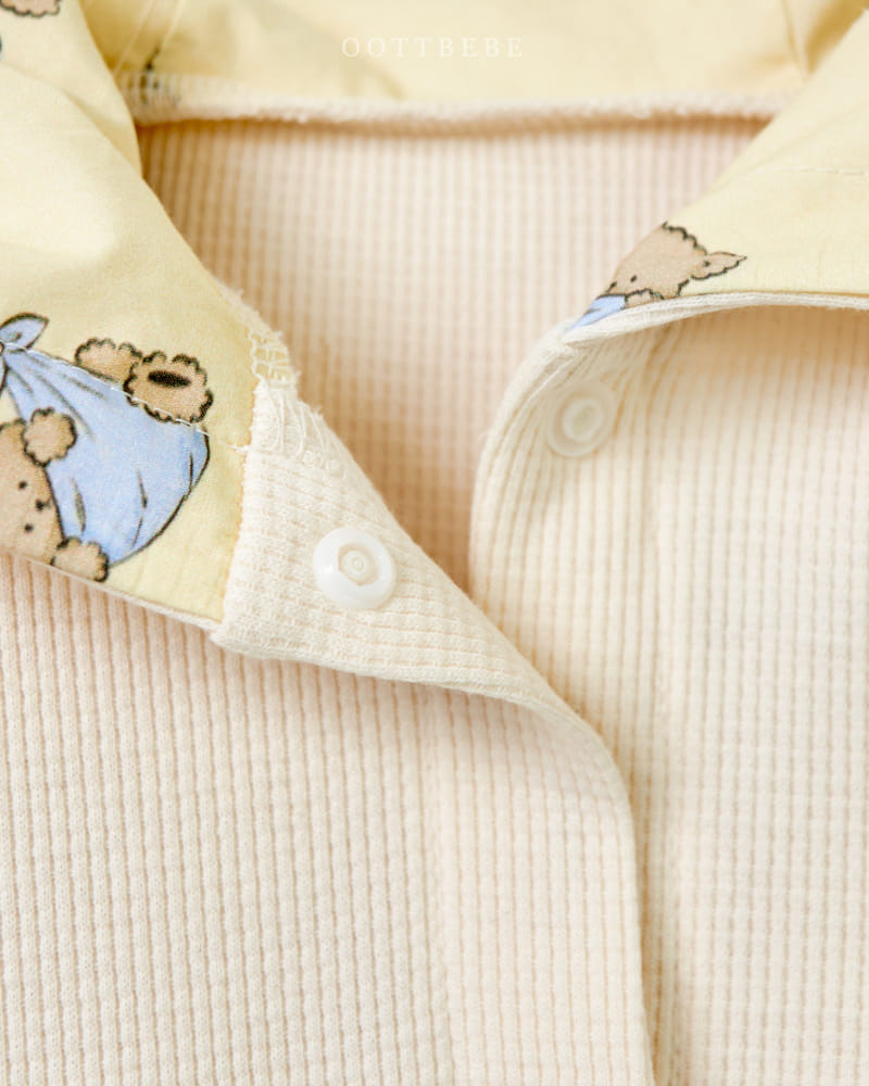 Oott Bebe - Korean Baby Fashion - #babylifestyle - Oott Balloon Rabbit Hoody Body Suit - 5