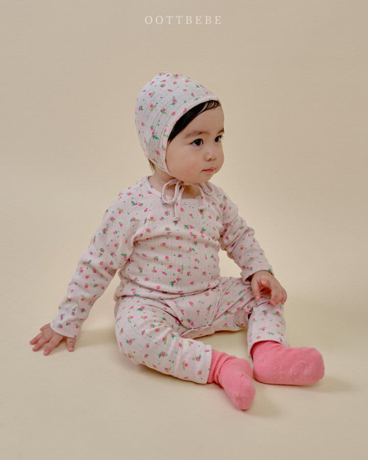 Oott Bebe - Korean Baby Fashion - #babyoninstagram - Blossome 3 Piece Set - 6