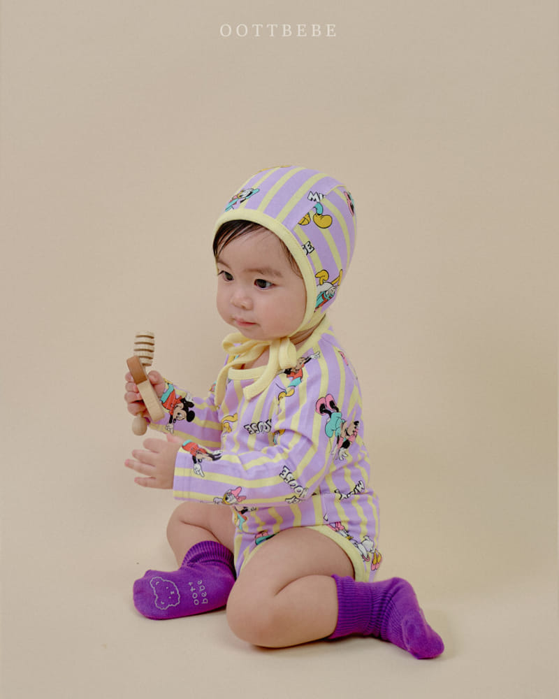 Oott Bebe - Korean Baby Fashion - #babyoninstagram - D Body Suit Boonet Set - 10