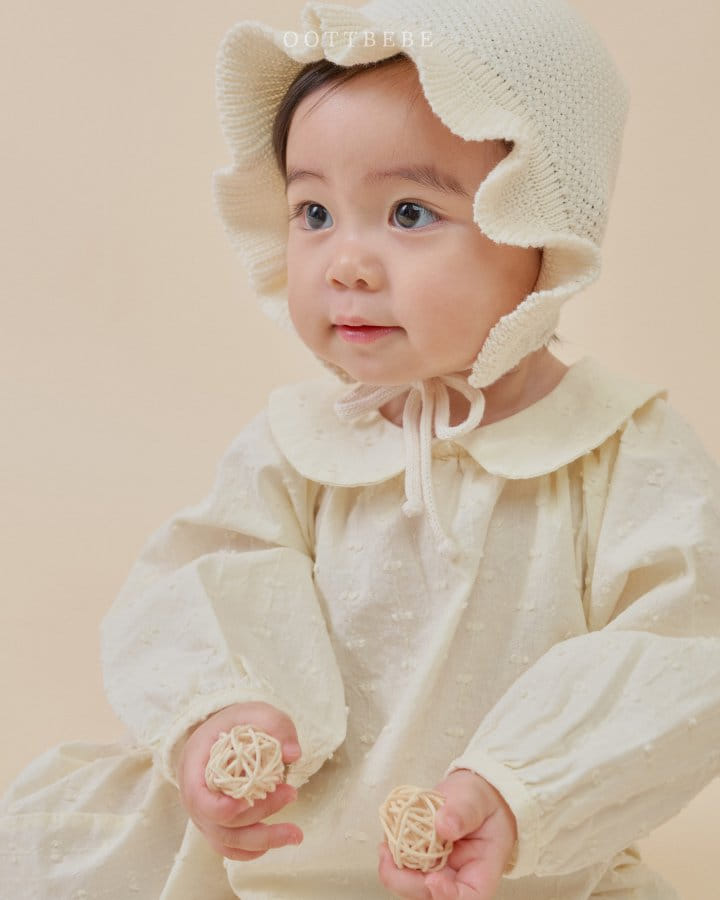 Oott Bebe - Korean Baby Fashion - #babyootd - Petite Collar Body Suit - 3