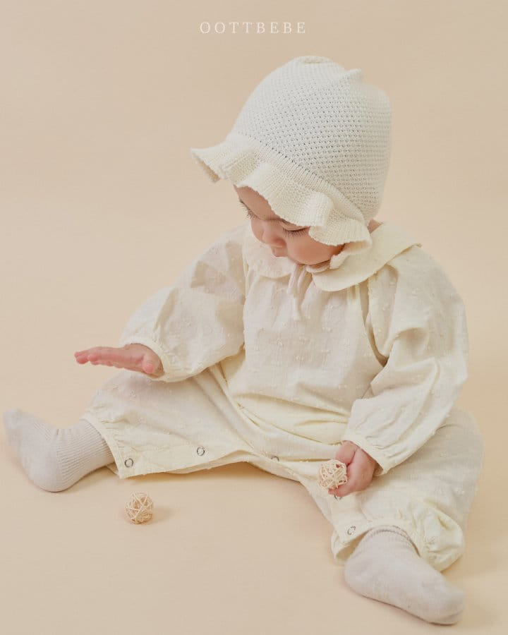 Oott Bebe - Korean Baby Fashion - #babyootd - Petite Collar Body Suit - 4