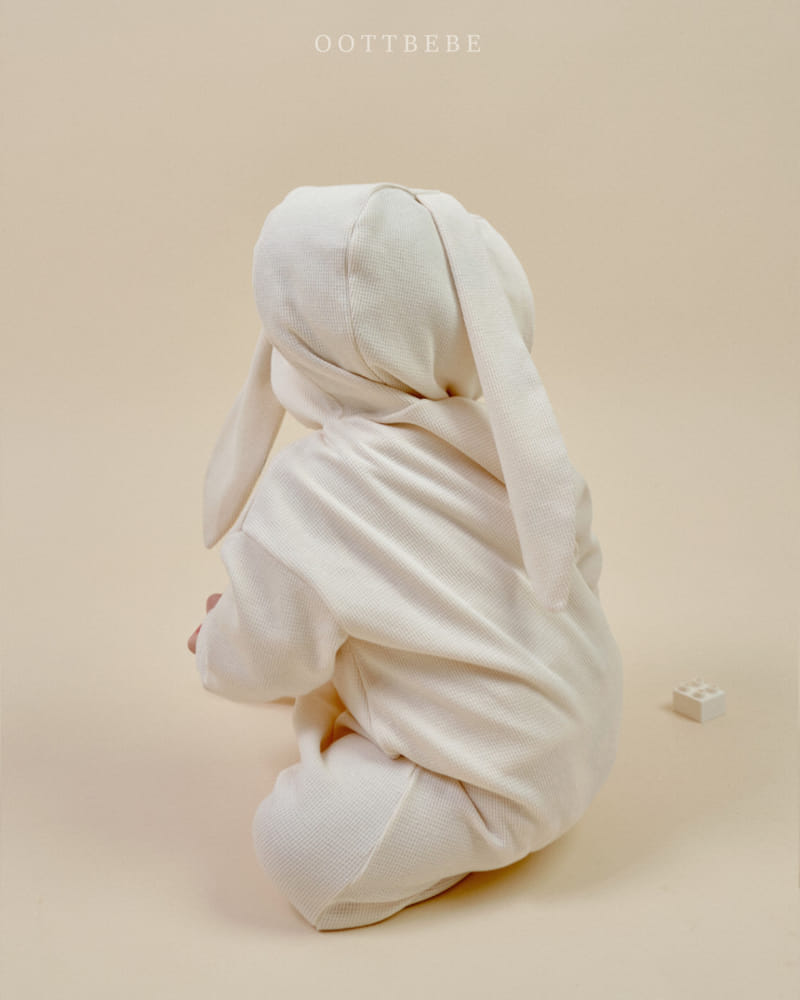 Oott Bebe - Korean Baby Fashion - #babywear - Oott Balloon Rabbit Hoody Body Suit - 10