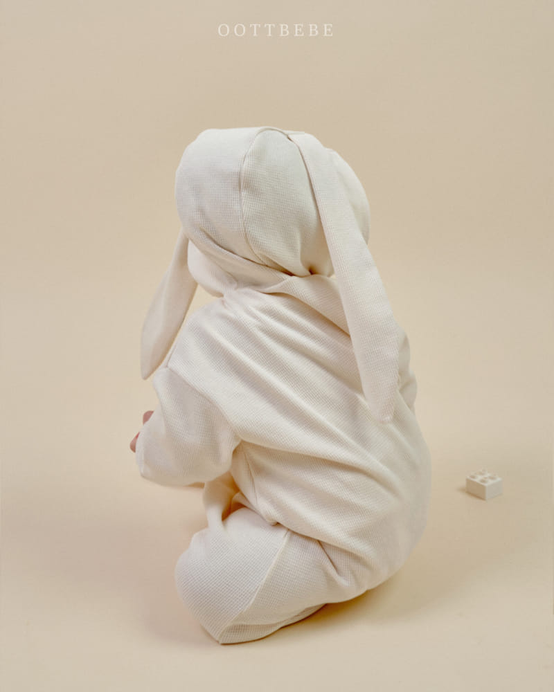 Oott Bebe - Korean Baby Fashion - #babywear - Oott Balloon Rabbit Hoody Body Suit - 10