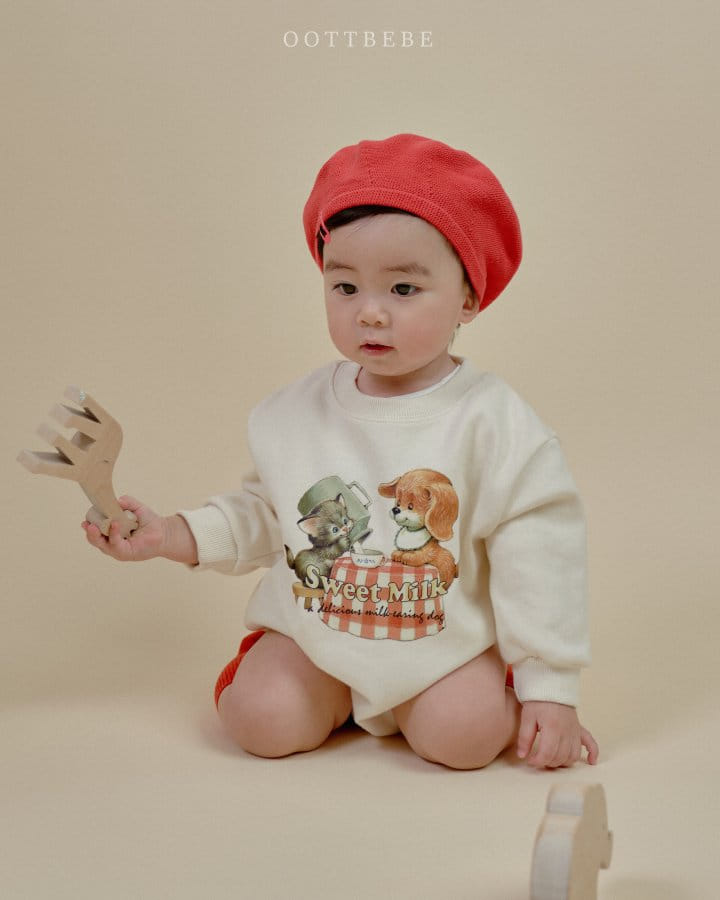 Oott Bebe - Korean Baby Fashion - #babyoutfit - Sweet Milk Body Suit - 4
