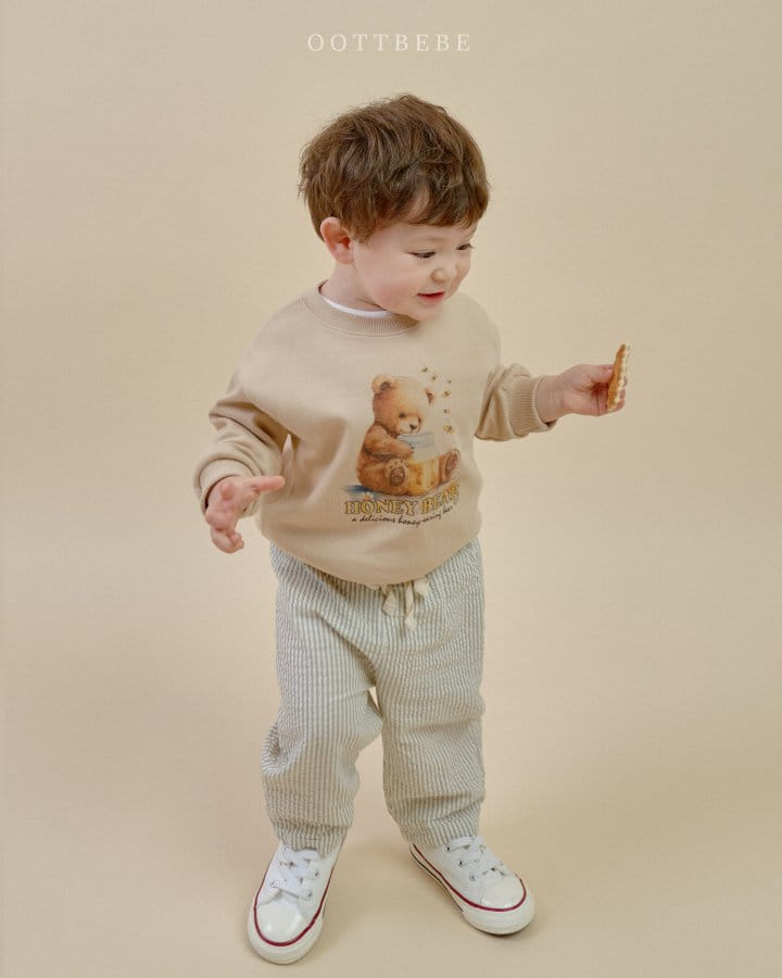 Oott Bebe - Korean Children Fashion - #childofig - Honey Bear Sweatshirt - 2