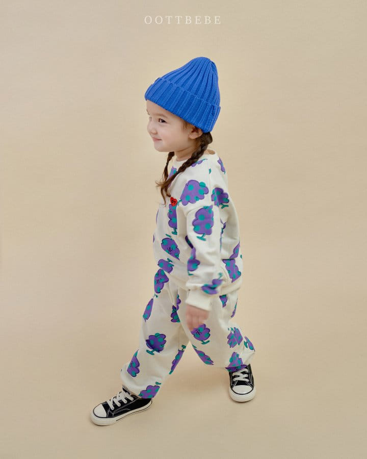 Oott Bebe - Korean Children Fashion - #childrensboutique - Heart Grape Top Bottom Set - 8