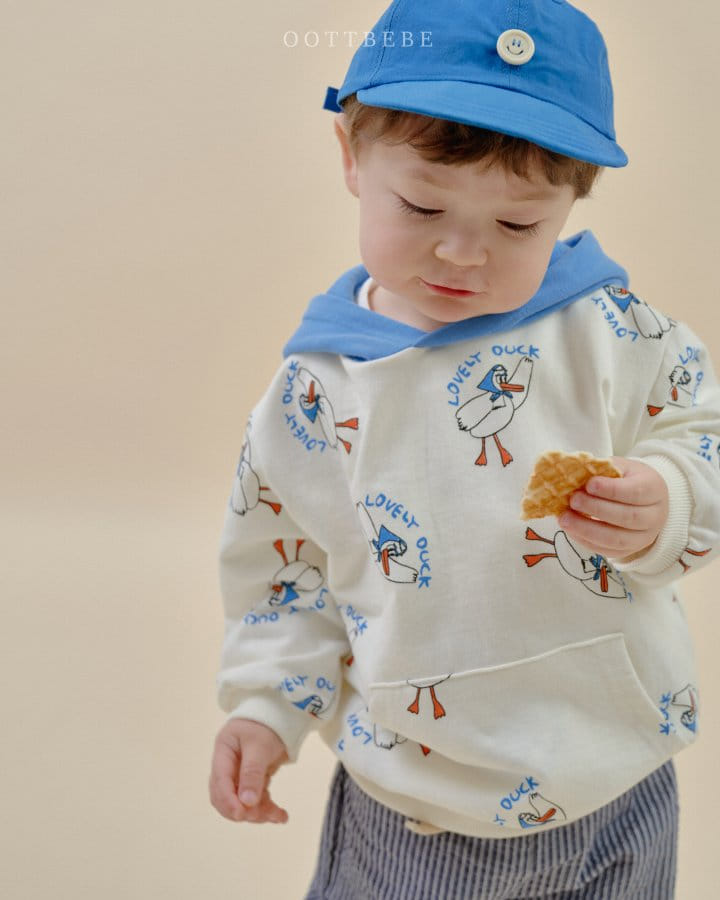 Oott Bebe - Korean Children Fashion - #childrensboutique - Duck Hoody Sweatshirt - 2